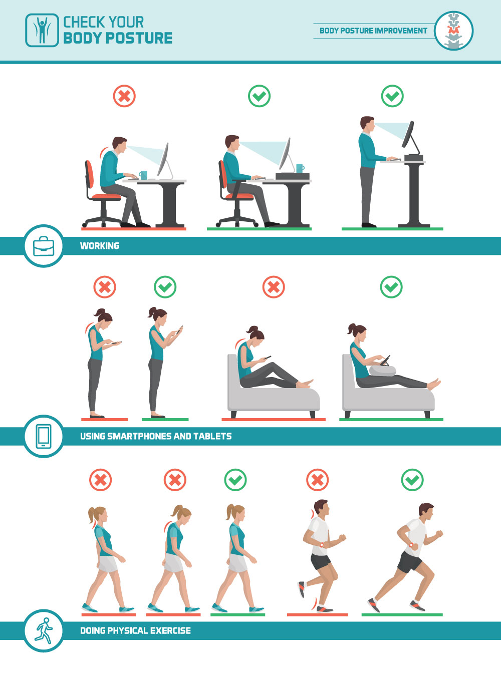 Tips to Maintain Good Posture Infographic